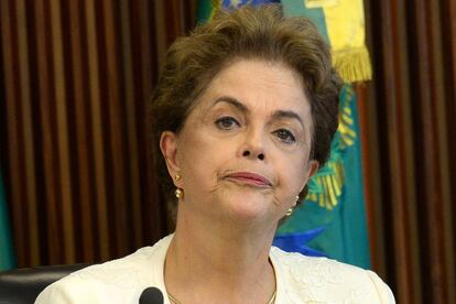 La presidenta de Brasil, Dilma Rousseff, este viernes en Brasilia.