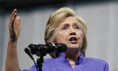 La candidata demócrata Hillary Clinton en Scranton, Pennsylvania.