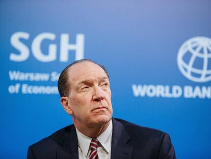 El presidente del Banco Mundial, David Malpass, en una conferencia en Varsovia en abril de 2022