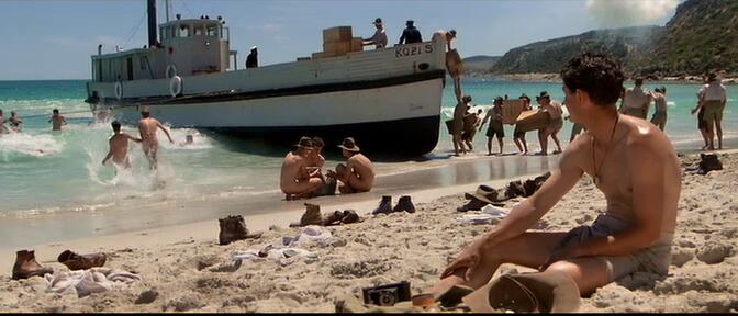 La playa Anzac de Galípoli en la reconstrucción del filme de Peter Weir.