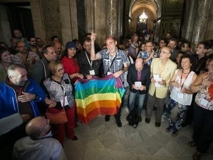 Celebraci&oacute;n de la aprobaci&oacute;n de la ley catalana contra la homofobia el pasado 24 de octubre.