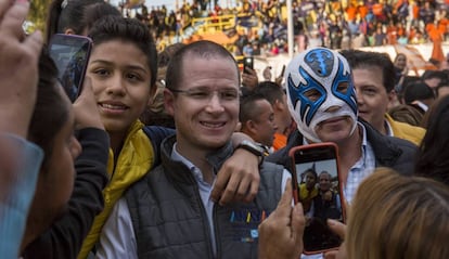 Ricardo Anaya, durante un acto en Ciudad de México. 