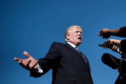 Donald Trump responde a las preguntas de la prensa el pasado 24 de septiembre.