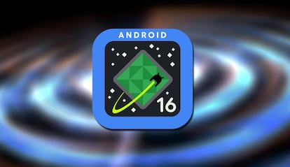 Logotipo de Android 16 con fondo