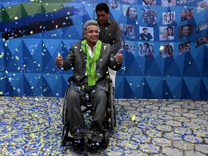 Lenín Moreno, vencedor das eleições no Equador, na terça-feira.