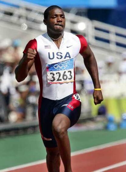 Justin Gatlin, durante los Juegos de Atenas 2004.