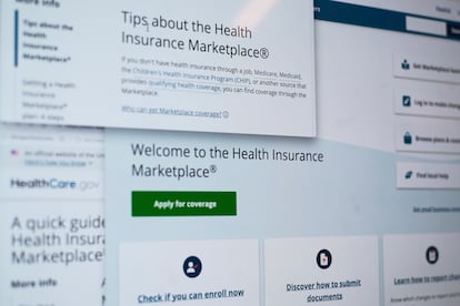 El sitio web Healthcare.gov con información de los seguros de la Ley de salud asequible (ACA).