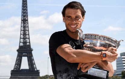 Rafael Nada tras su décimo Roland Garros.