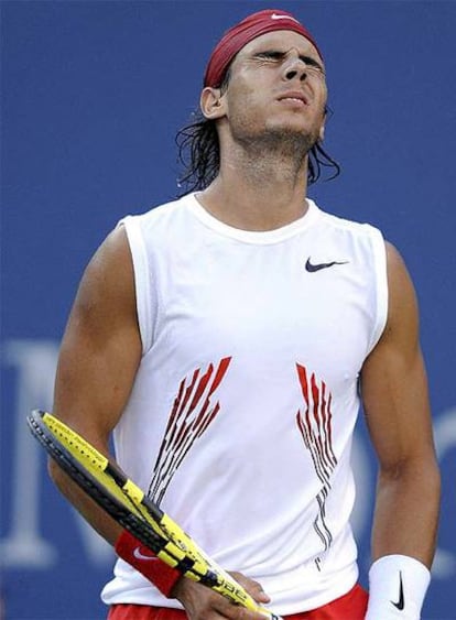 Rafa Nadal se lamenta