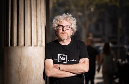 Journalist Santi Giménez in der Redaktion der Zeitung AS in Barcelona.