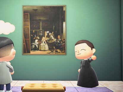 Recreación del Museo del Prado en 'Animal Crossing'.