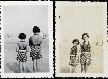 Ana Frank y su hermana Margot, en la playa de Zandvoort en 1937.