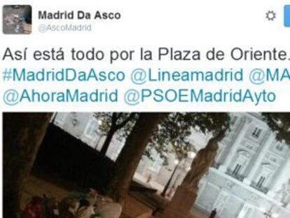 Uno de los tuits de la cuenta @ascomadrid.