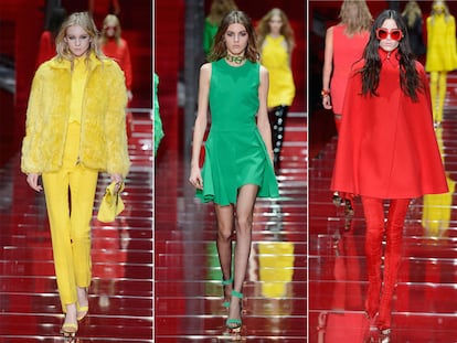 Versace tiñe el invierno de vivos colores