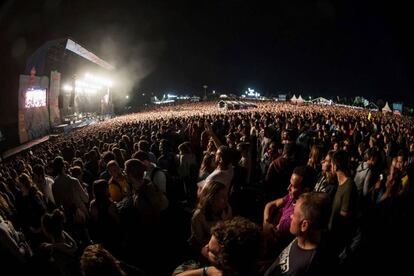 Un momento del concierto que ha ofrecido el estadounidense Lenny Kravitz.