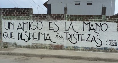 Una de las pintadas de Acci&oacute;n Po&eacute;tica.