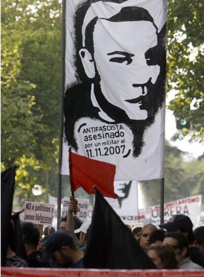 Manifestación por el asesinato de Carlos Palomino.