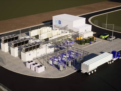 Recreación de la planta de la compañía H2B2 en Fresno, California.