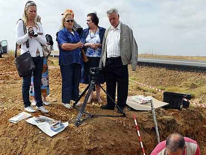Exhumación en Izagre (León) la semana pasada.
