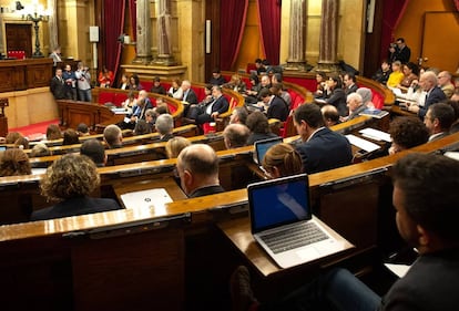 Pleno del Parlament, el pasado febrero.