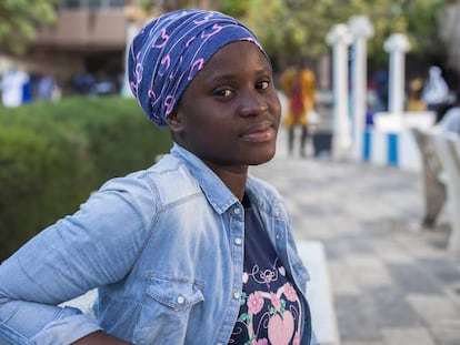 La activista senegalesa Sylvie Diack, de 20 años, en Dakar.