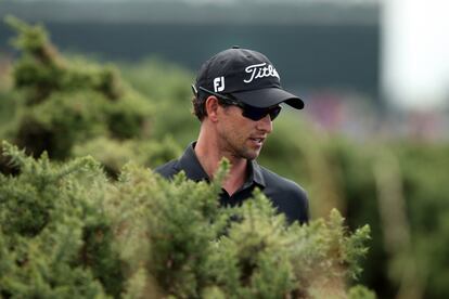 El número uno mundial, Adam Scott, entre los arbustos.