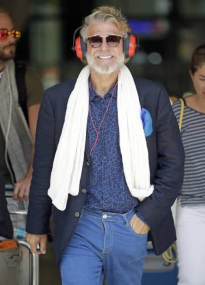 Edmundo Arrocet en el aeropuerto de Madrid el pasado miércoles a su regreso de Honduras.