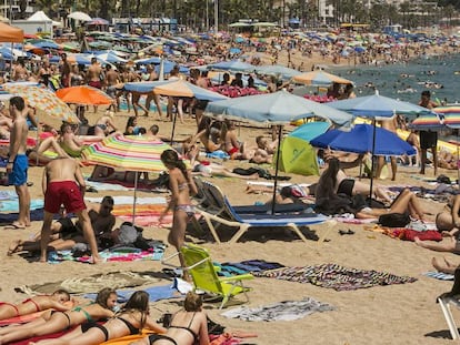 Una imatge de la platja de Lloret de Mar.