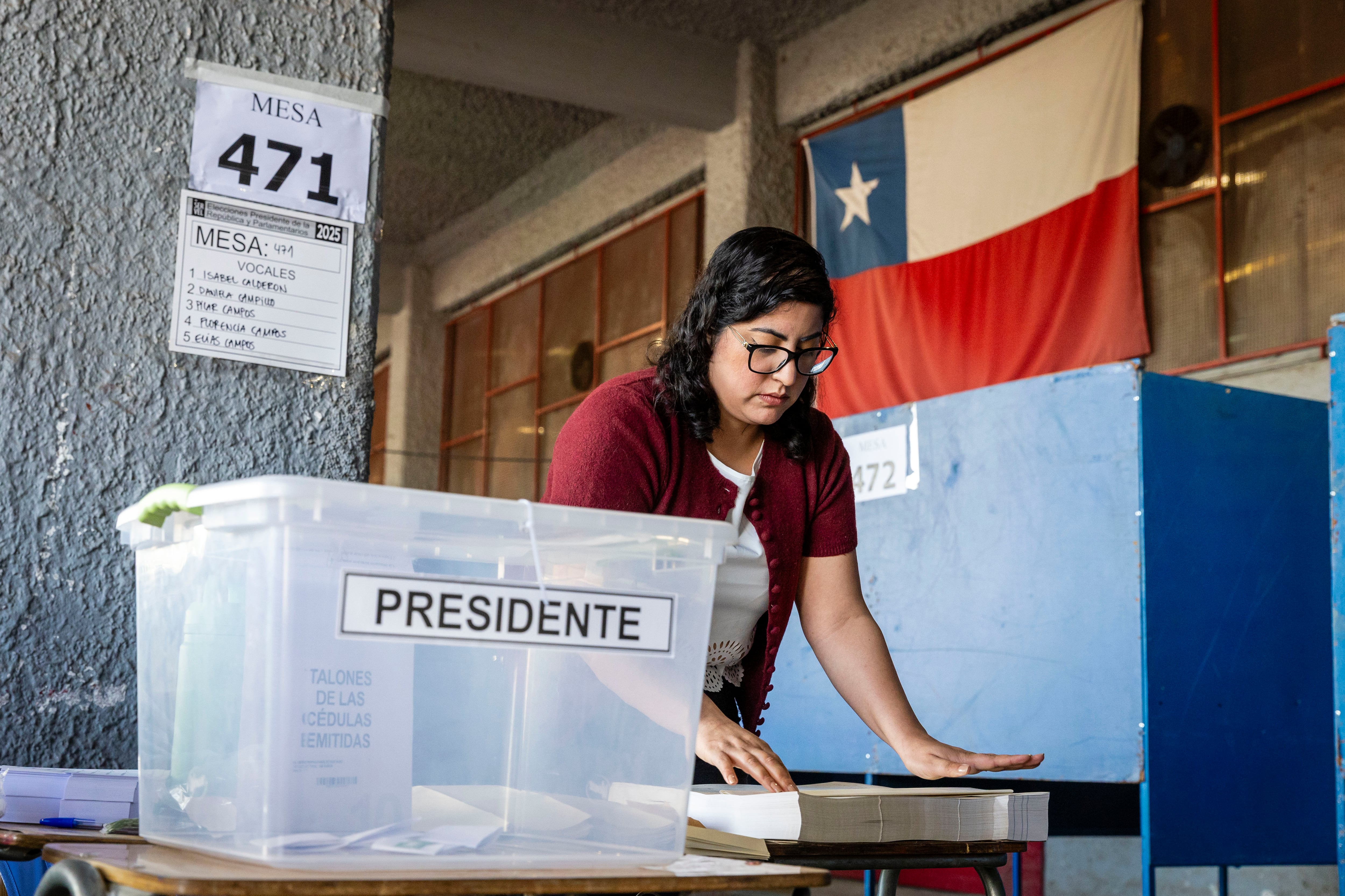 La jornada electoral de Chile, en imágenes