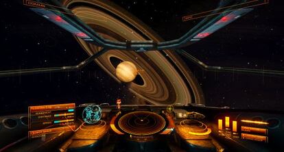 Una imagen del videojuego 'Elite: dangerous' que recrea la Vía Láctea.