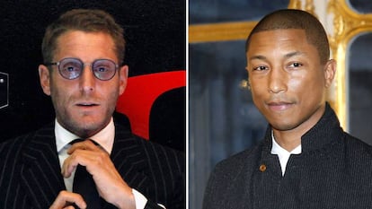 Lapo Elkann y, a la derecha, Pharrell Williams.