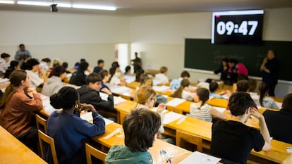 Prueba de Acceso Universitario (PAU) en la Universidad de Santiago de Compostela, el pasado 3 de junio.