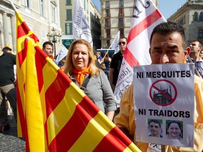 Protesta de seguidores del líder de PxC el pasado octubre en Barcelona.