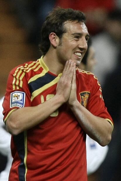 Cazorla, en un encuentro con la selección española.