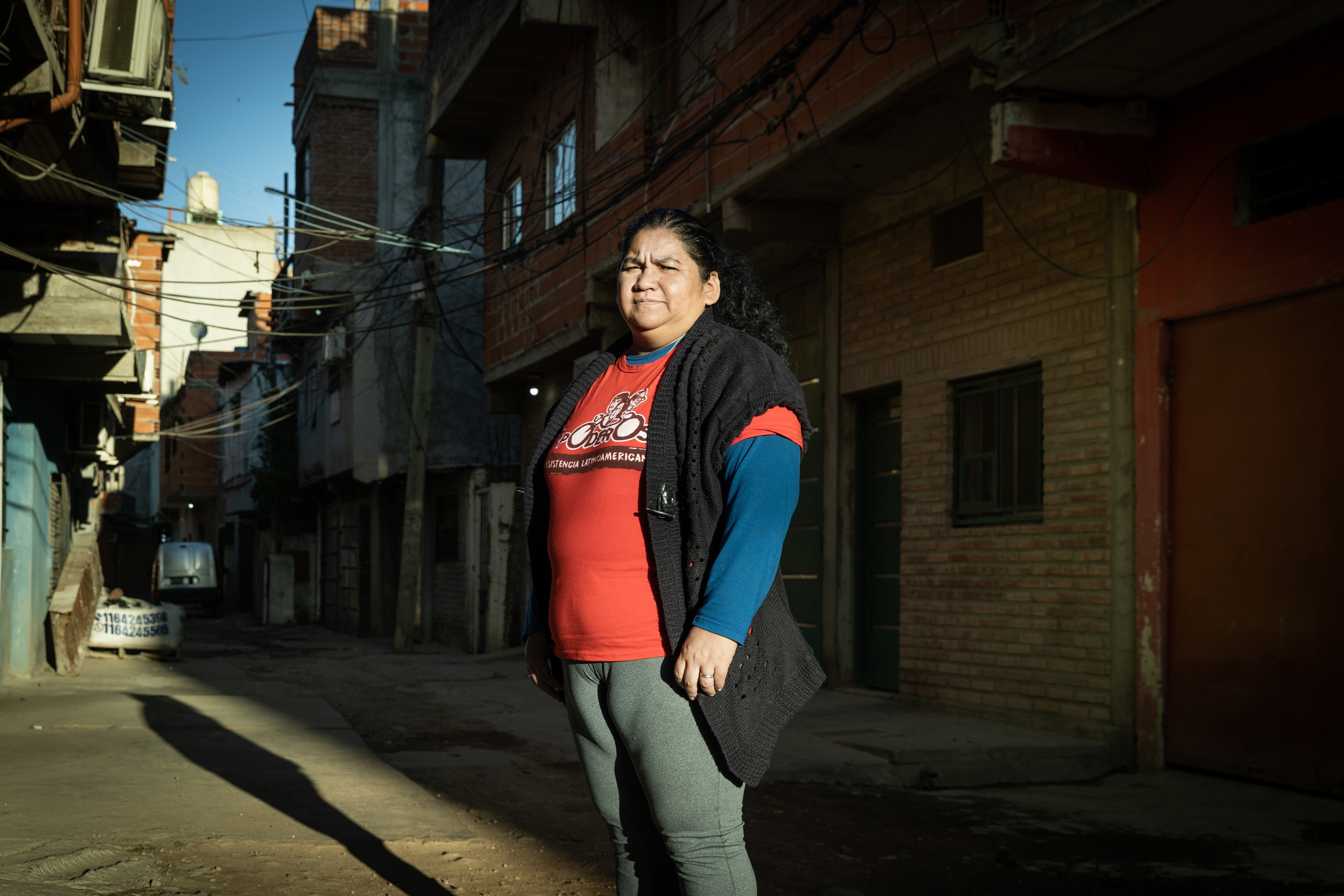  Mónica Troncoso, referente de la asociación civil La Poderosa, en el barrio Fátima.