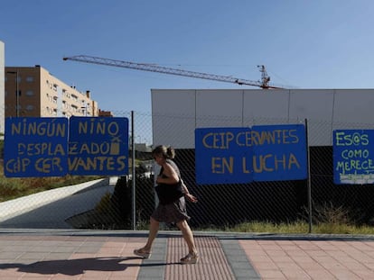 Colegio Miguel de Cervantes de Getafe, unos de los colegios que continúan en obras.