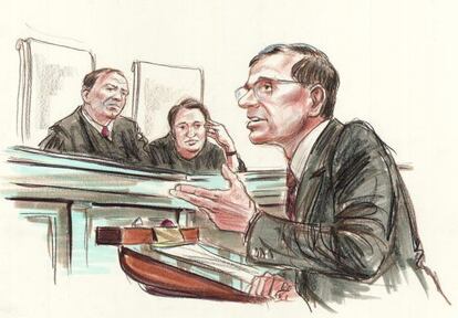 El abogado del Estado Robert Long defiende sus argumentos ante la mirada de los jueces Sonia Sotomayor y Samuel Alito. 