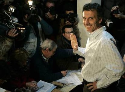 Macri, tras votar en un distrito de Buenos Aires.