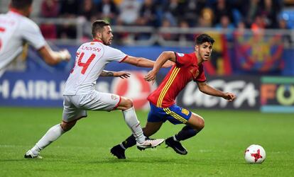 Asensio en el partido ante Macedonia.