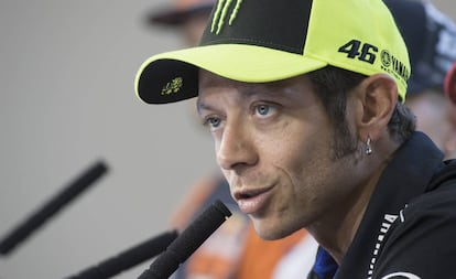 Valentino Rossi, este jueves en Brno.