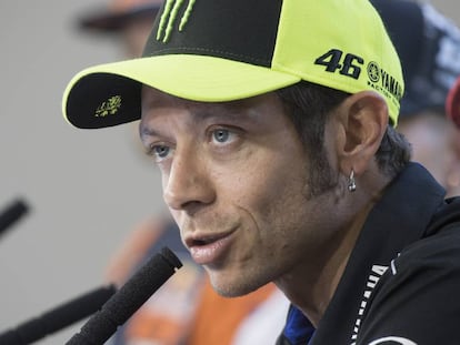 Valentino Rossi, este jueves en Brno.