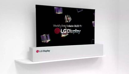 El televisor enrollable de LG se podrá esconder y desaparecer tras utilizarlo