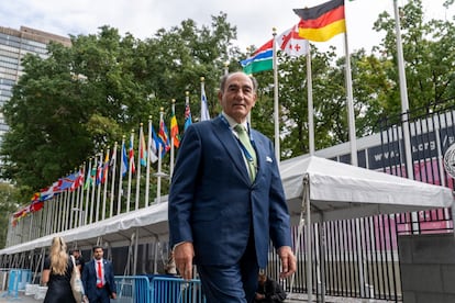 Ignacio Sánchez Galán, presidente de Iberdrola, en Nueva York para acudir a la Semana del Clima de la ONU, en una imagen facilitada por la empresa.