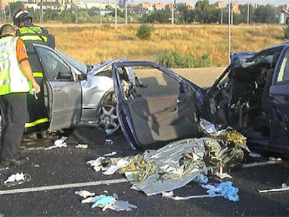 Choque frontal y mortal en la carretera de Andalucía