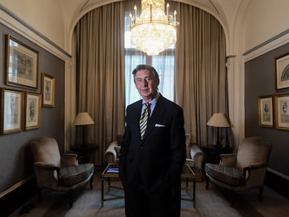 Miguel Ángel Merino, consejero delegado de la compañía de seguros Línea Directa, durante la entrevista realizada en el Hotel Palace (Madrid).