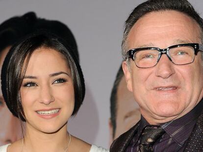 Robin Williams junto a su hija Zelda, en una gala en 2009. 