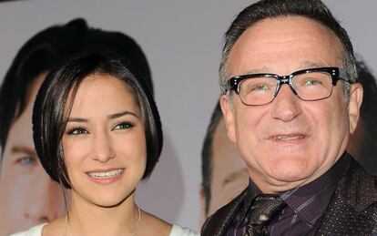 Robin Williams junto a su hija Zelda, en una gala en 2009.