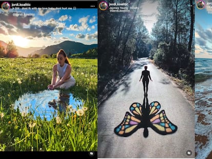 Capturas de pantalla del Instagram del experto en fotografía creativa Jordi Koalitic.