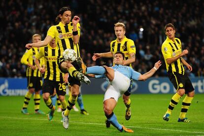 Penalti del Borussia finalizando ya el partido que supuso el empate a uno.