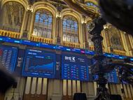 El parqué de la Bolsa de Madrid, este lunes.